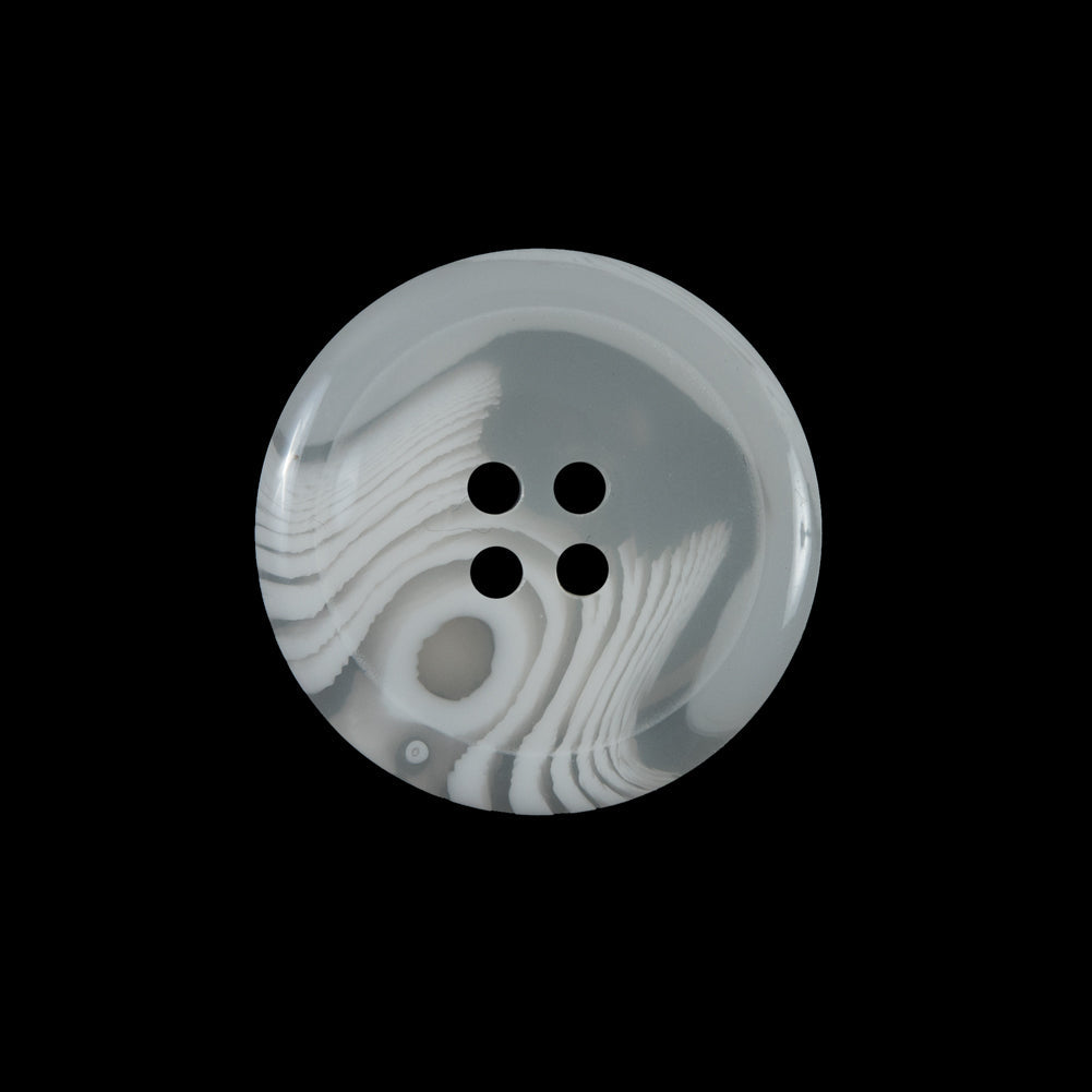 Off-White Translucent Four-Hole Button - 40L/25.5mm