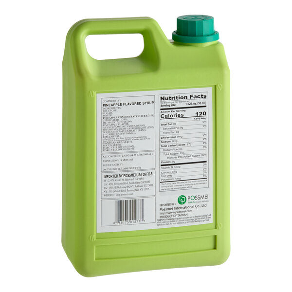 Possmei Pineapple Concentrated Syrup 64 fl. oz. - 6/Case