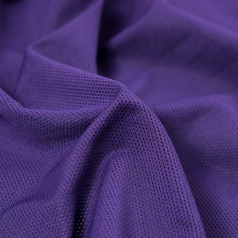 Black Purple Stretch Mesh with Wicking Capabilities