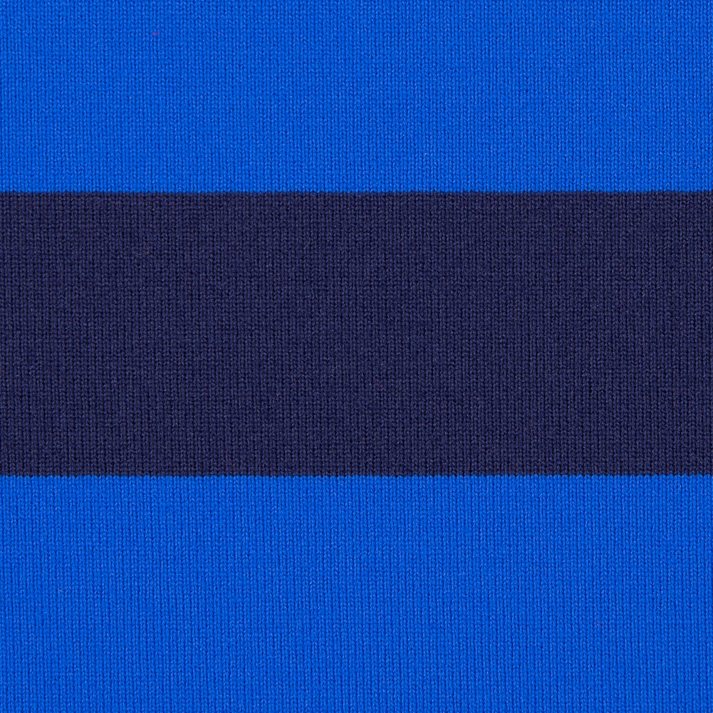 Electric Blue Awning Striped Stretch Eclon Jersey