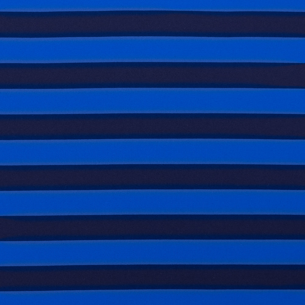 Electric Blue Awning Striped Stretch Eclon Jersey