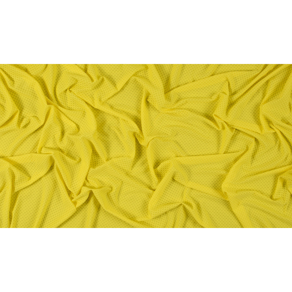 Yellow Knit Jacquard Mesh