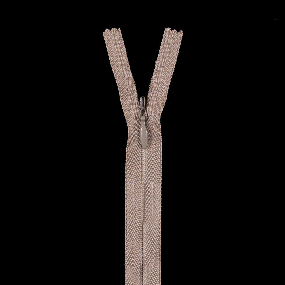 Tan Invisible Zipper-10"