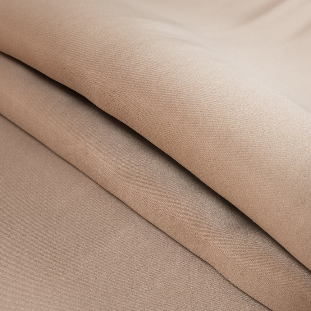 Tan and White Two-Tone Double Duchesse Satin