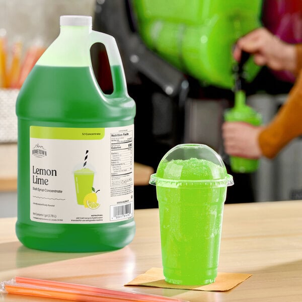 Hometown Provisions Lemon Lime Slushy 5:1 Concentrate 1 Gallon - 4/Case