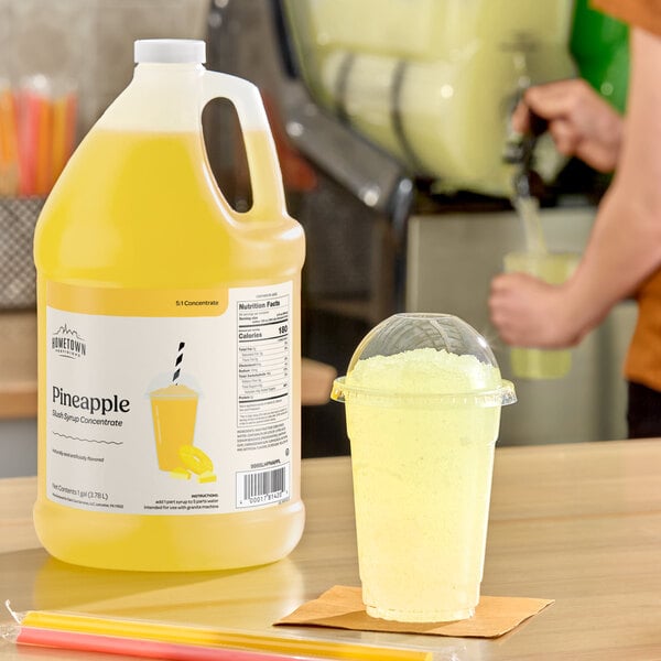 Hometown Provisions Pineapple Slushy 5:1 Concentrate 1 Gallon - 4/Case