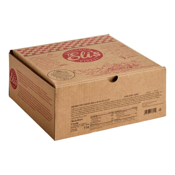 Eli's Cheesecake 14-Slice Pre-Cut Brown Cow Cheesecake 103 oz. - 2/Case