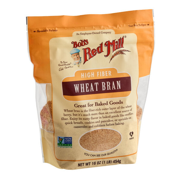 Bob's Red Mill Wheat Bran 16 oz. - 4/Case