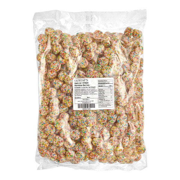 Gustaf's Rainbow Berries Licorice 4.4 lb. - 6/Case