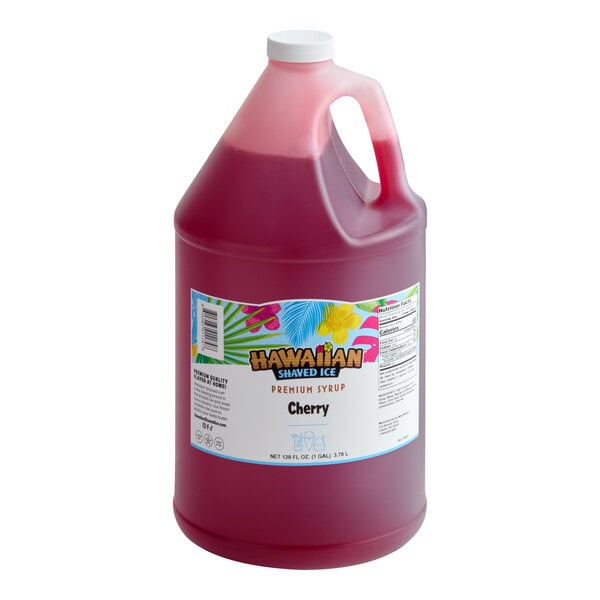 Hawaiian Shaved Ice Cherry Snow Cone Syrup 1 Gallon