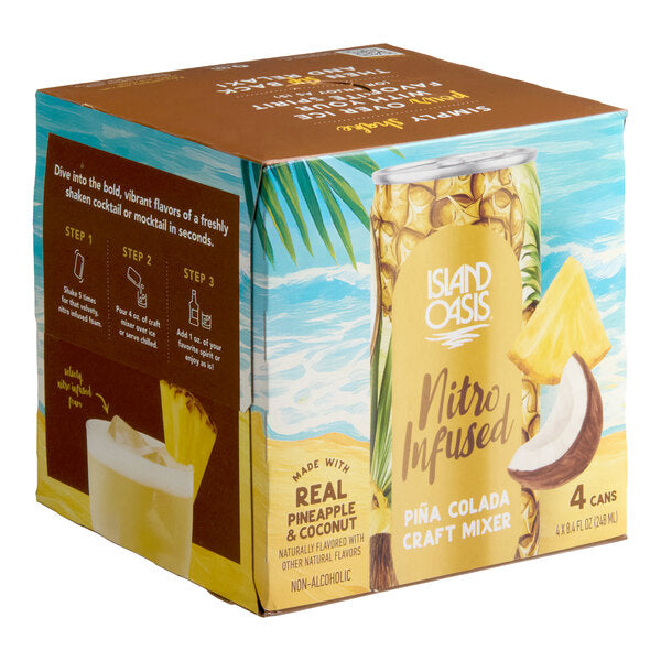 Island Oasis Nitro Infused Pina Colada Craft Mixer 8.4 oz. - 24/Case