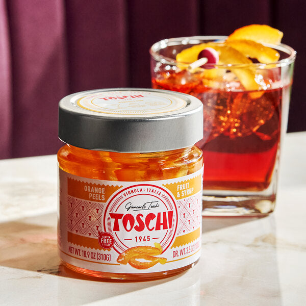 Toschi Orange Peels in Syrup 10.9 oz. (310 g) - 6/Case