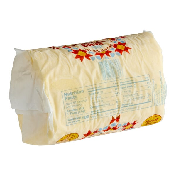 Minerva Dairy 2 lb. Unsalted Authentic Amish Roll Butter - 6/Case