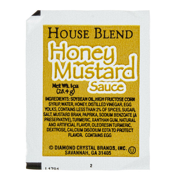 Honey Mustard Sauce 1 oz. Portion Cup - 100/Case