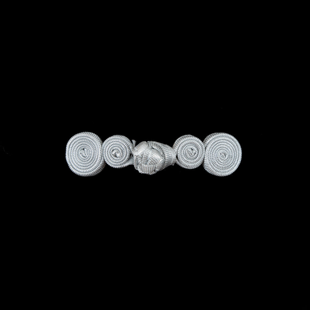 Silver Frog Closure - 2.375" x .625"