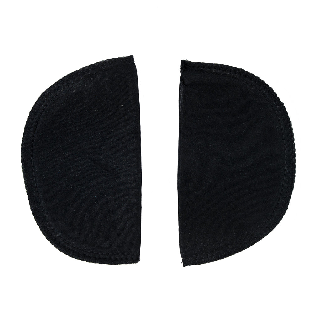 Foam Shoulder Pads Covered with Black Polyester - 6" x 3.5" x .5"
