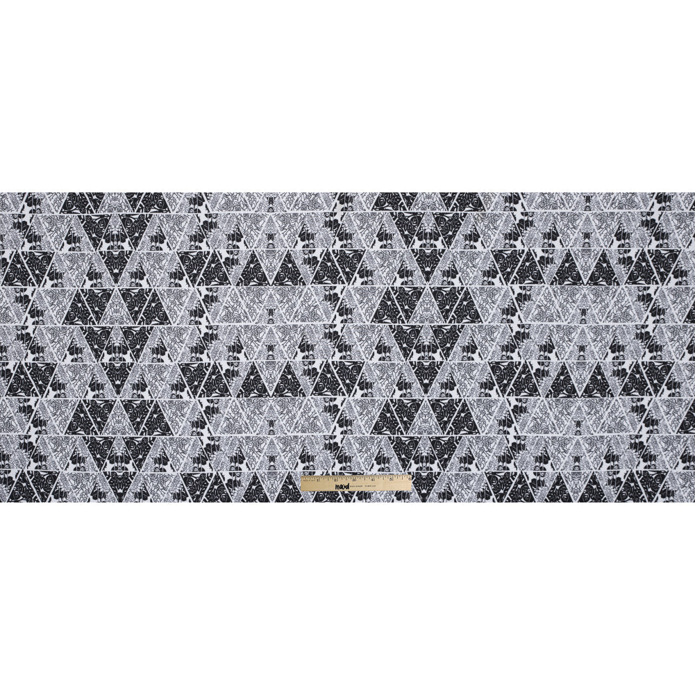 Floral Triangles Digitally Printed on Stretch Neoprene/Scuba Knit