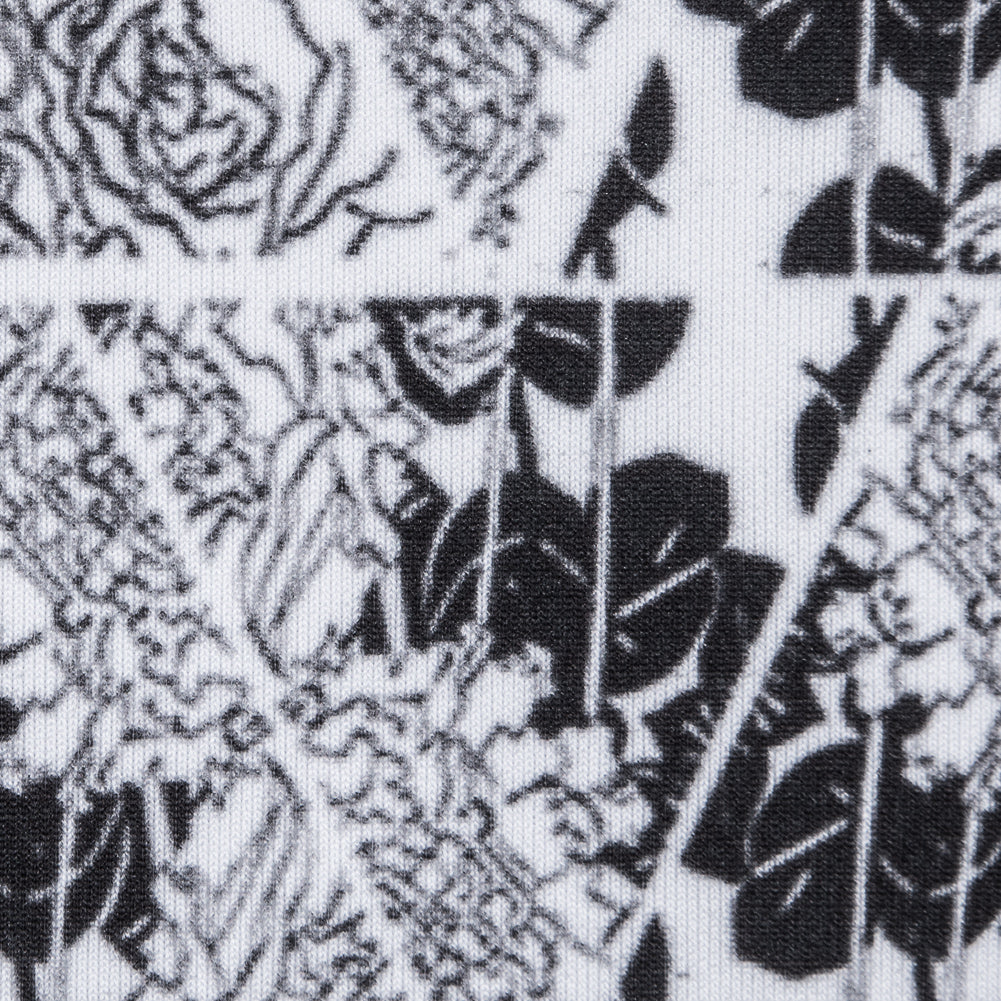 Floral Triangles Digitally Printed on Stretch Neoprene/Scuba Knit