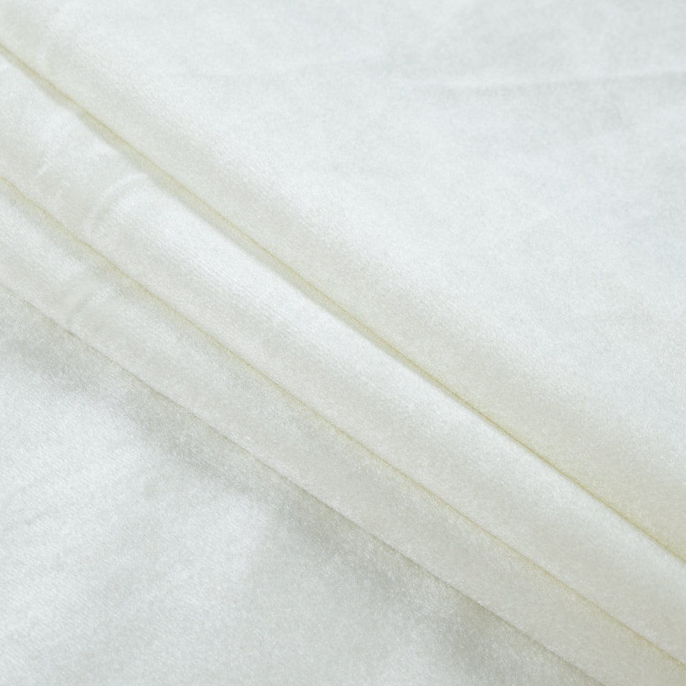Polyester Velvet - Vanilla Ice - Helene Collection