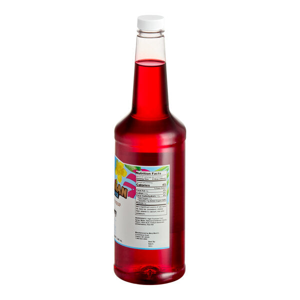 Hawaiian Shaved Ice Cherry Snow Cone Syrup 32 fl. oz.
