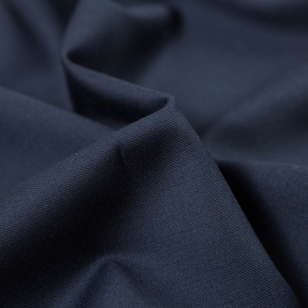 Super 120 Merino Wool Twill Suiting - Navy