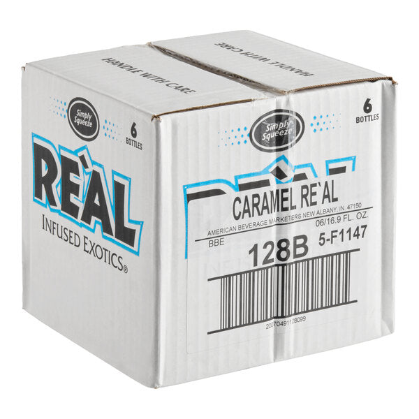 Real Rich Caramel Infused Syrup 16.9 fl. oz. - 6/Case