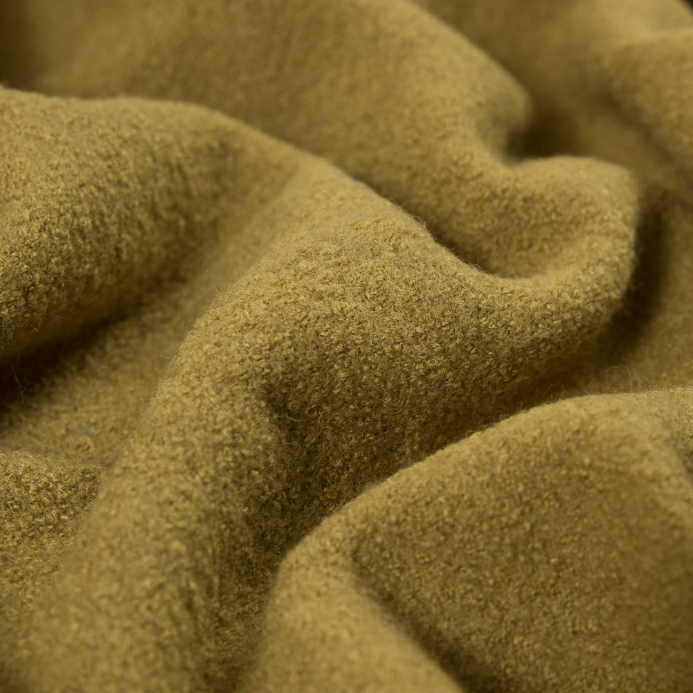 Boiled Wool Coating Fabric - Golden Olive - Ketil Collection