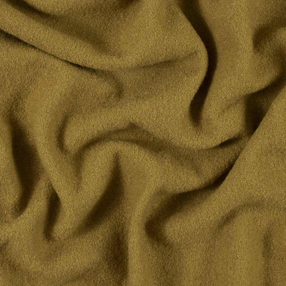Boiled Wool Coating Fabric - Golden Olive - Ketil Collection