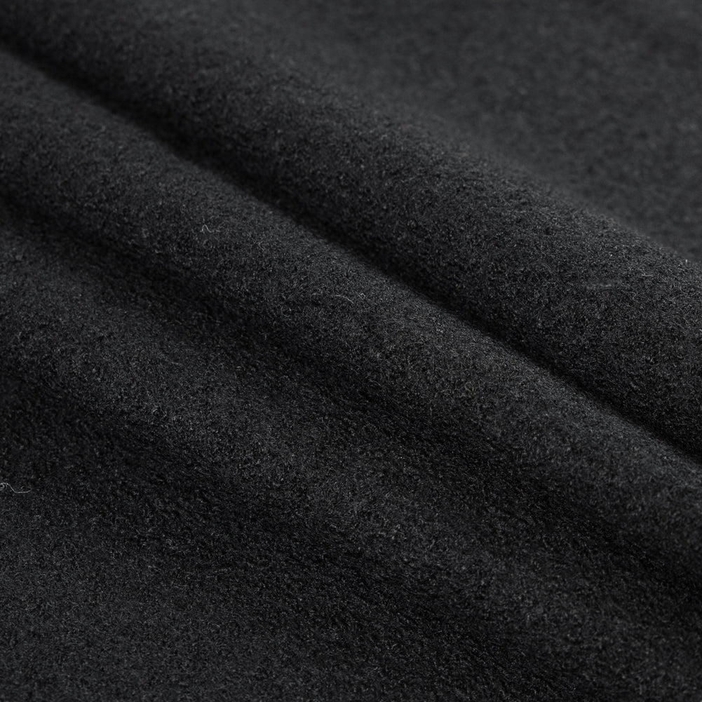 Boiled Wool Coating Fabric - Black - Ketil Collection