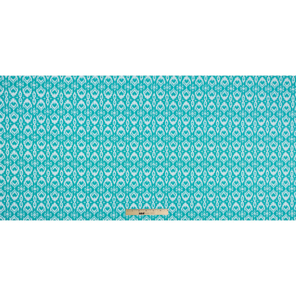 Spectra Green Ikat Printed Polyester Spandex