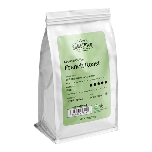 Hometown Provisions Organic French Roast Whole Bean Coffee 2 lb. - 5/Case
