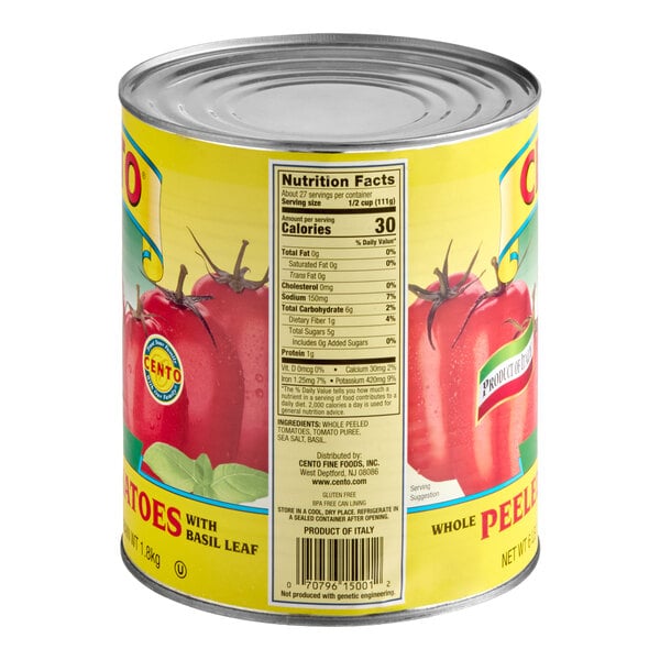 Cento #10 Italian Whole Peeled Plum Tomatoes - 6/Case
