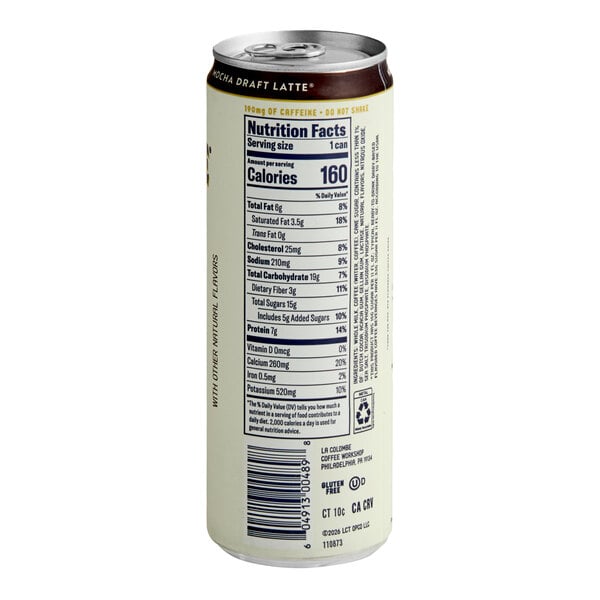 La Colombe Mocha Draft Latte 11 fl. oz. - 12/Case