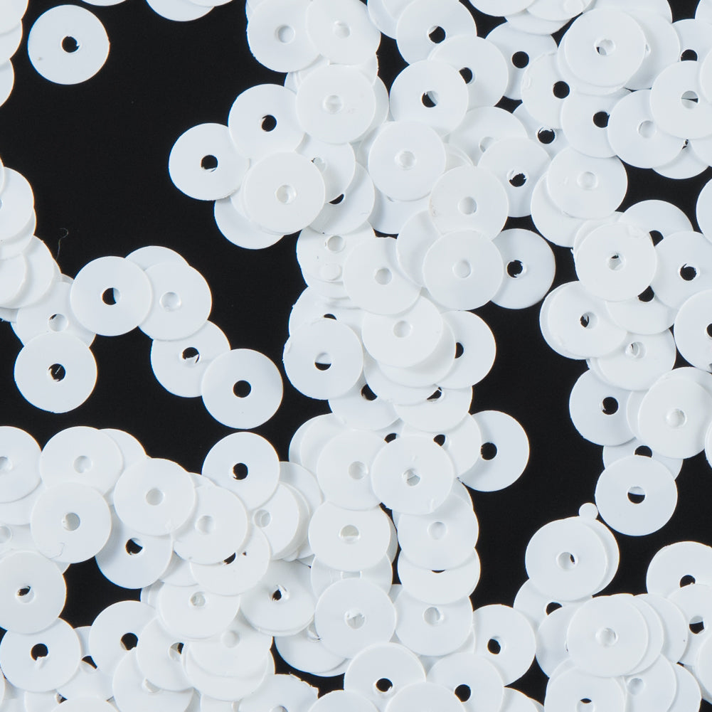 Bag of White Transparent Bright Loose Sequins - 5mm