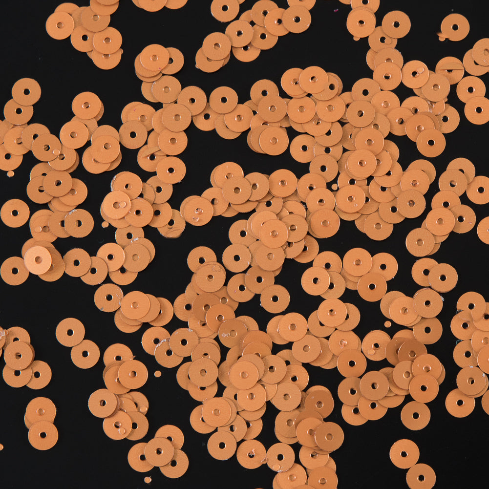 Bag of Pumpkin Dull-Bright Loose Sequins - 5mm