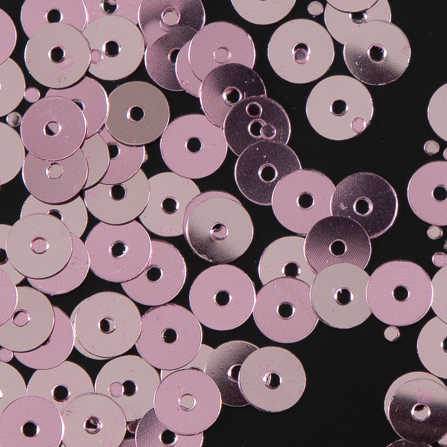 Bag of Pink Color Loose Sequins with Silver Back - 5mm