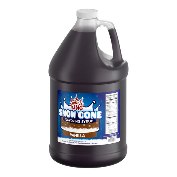 Carnival King 1 Gallon Vanilla Snow Cone Syrup - 4/Case