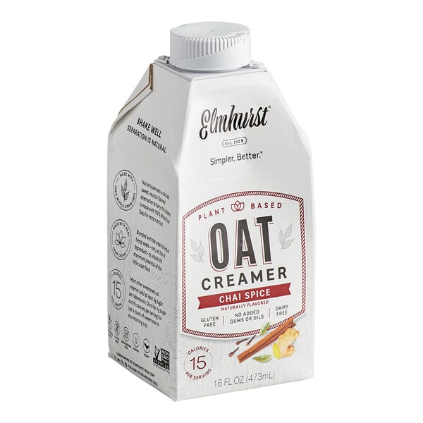 Elmhurst 16 fl. oz. Chai Spice Oat Creamer - 6/Case