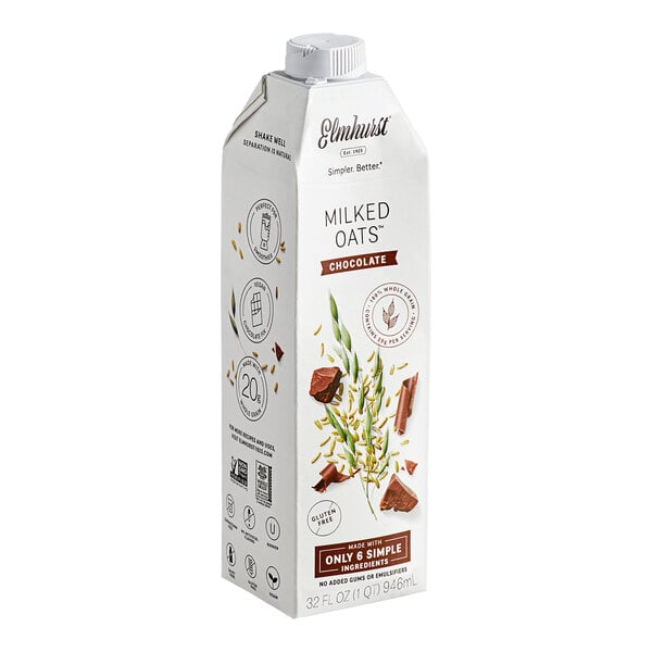 Elmhurst 32 fl. oz. Chocolate Milked Oats - 6/Case