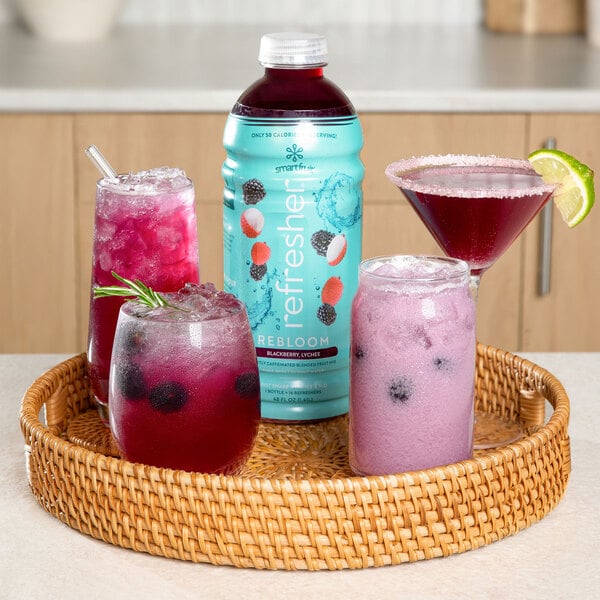 Smartfruit Rebloom Blackberry and Lychee Refresher Beverage 1:1 Concentrate 48 fl. oz. - 6/Case