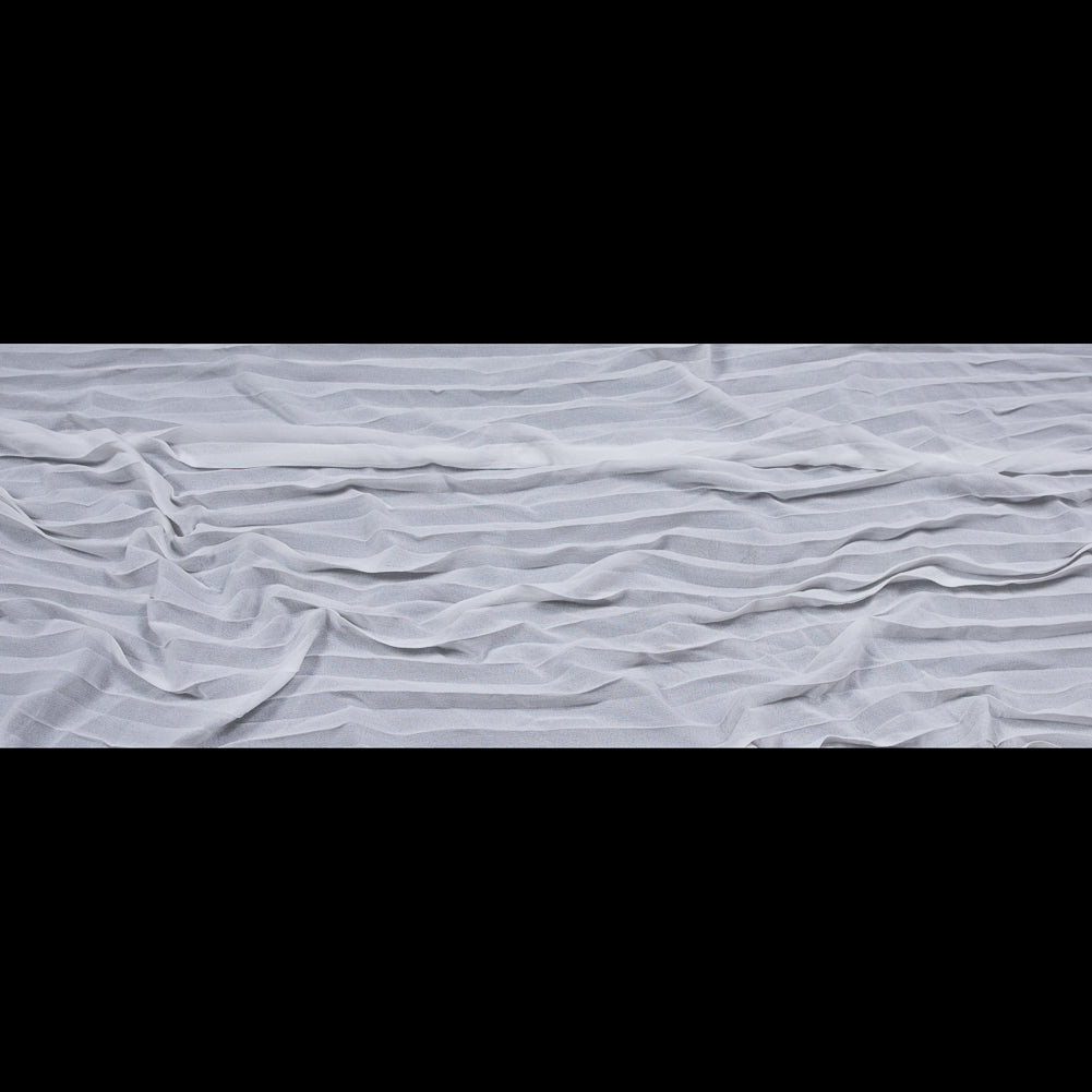 Accordion Pleated Chiffon - White - Etereo Collection