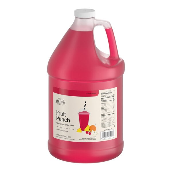 Hometown Provisions Fruit Punch Slushy 5:1 Concentrate 1 Gallon - 4/Case