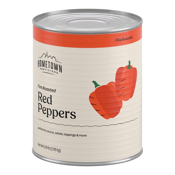 Hometown Provisions Roasted Red Bell Peppers #10 Can - 6/Case