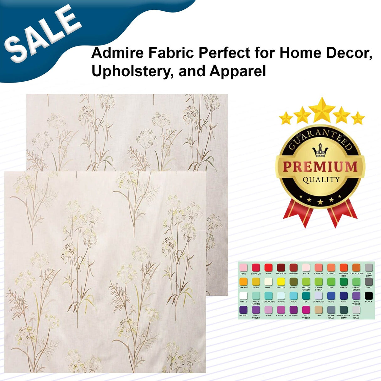 Admire Fabric Perfect for Home Decor, Upholstery, and Apparel
