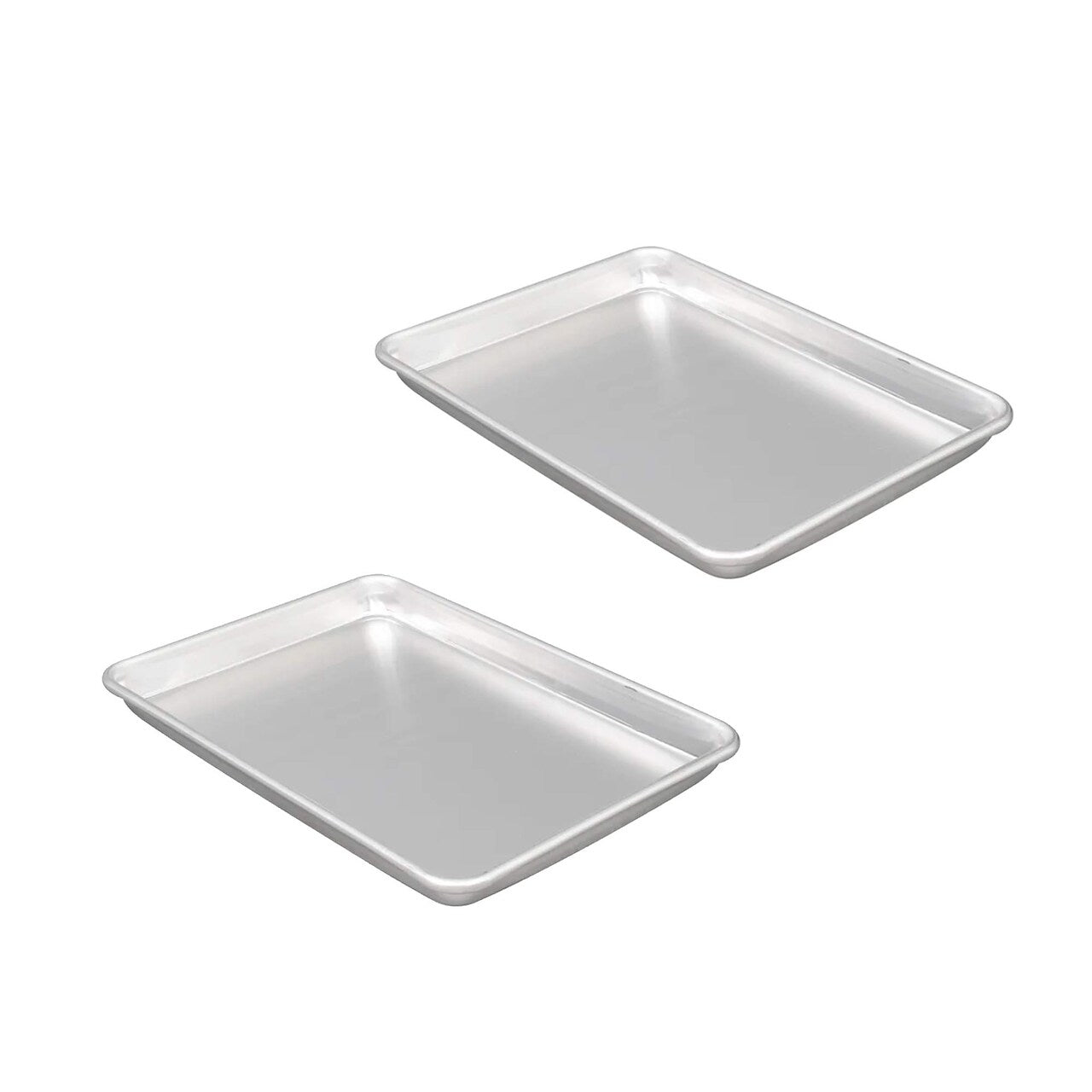 13" x 9.5" x 1" Quarter Size Sheet Pan 16 Gauge Aluminum Heavy Duty Closed Bead Design