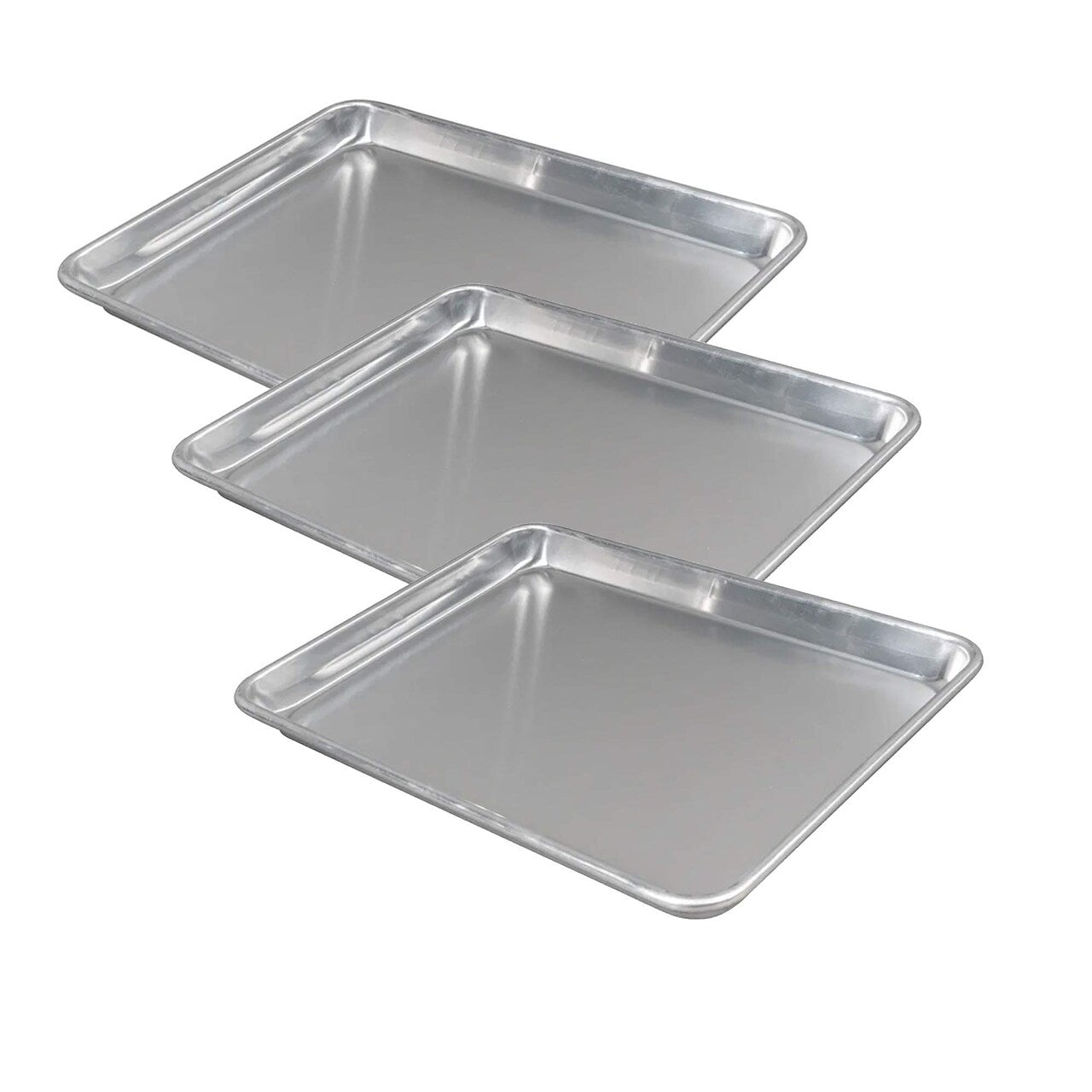 13" x 9.5" Quarter-Size Sheet Pan 20 Gauge Aluminum Reinforced Rim Bakeware