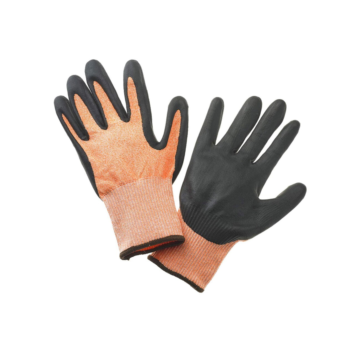 Food Processing Gloves HPPE Reinforced Large Orange Brown Cuff