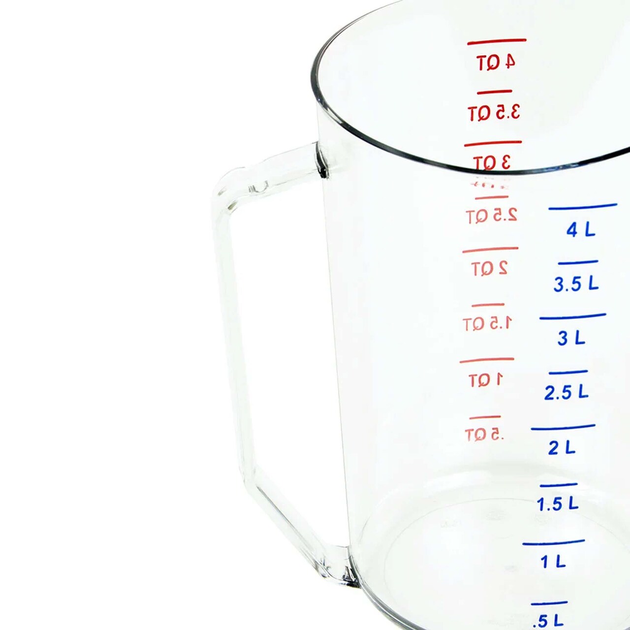 4 qt Measuring Cup Clear Polycarbonate Dual Scale