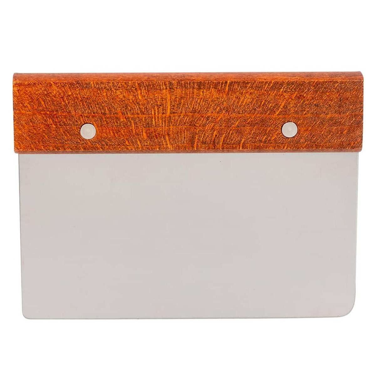 Dough Cutter & Scraper 6" x 4.5" Stainless Steel Blade Wood Handle