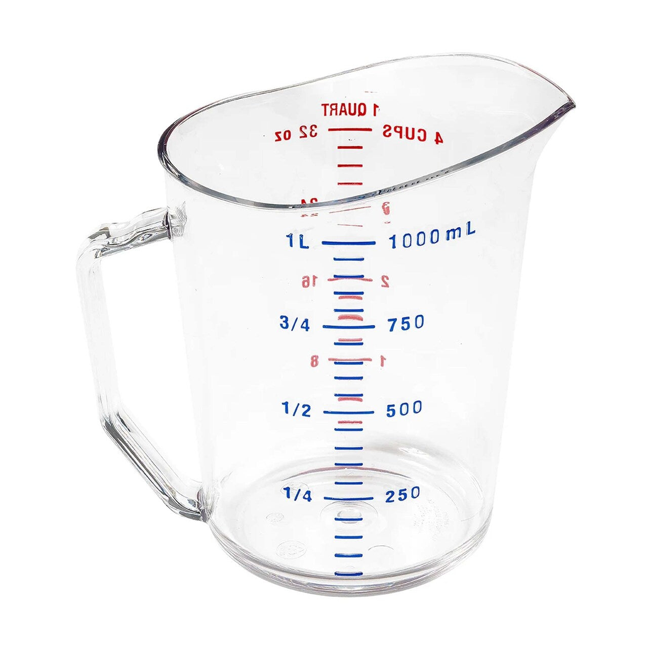 1 qt Measuring Cup Clear Polycarbonate Dual Graduations